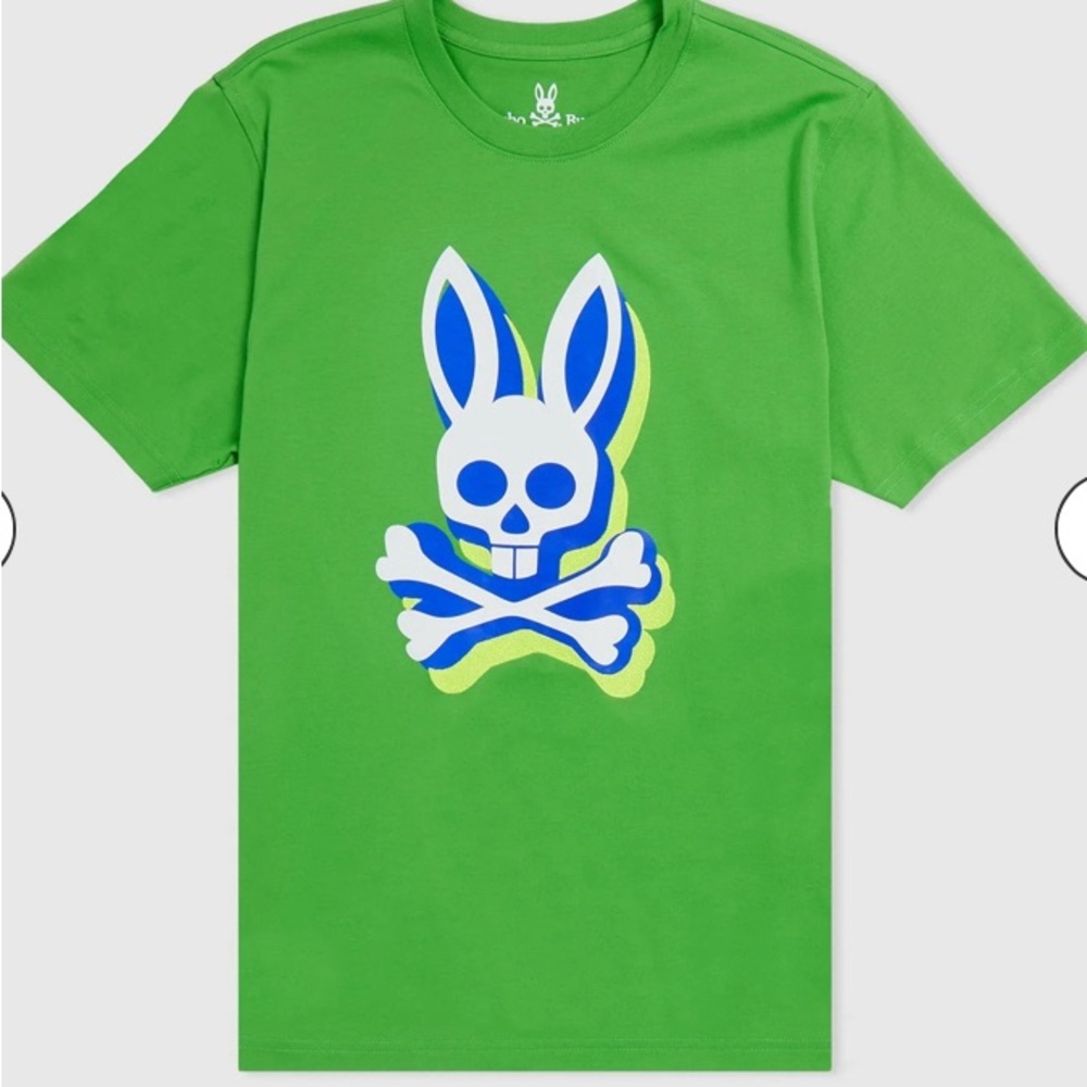 Psycho Bunny graffic Tee ❣️second posh like new size L youth ( 14-16 years old )